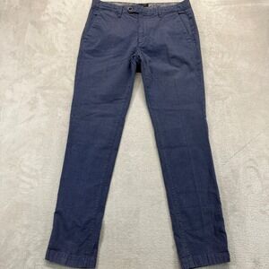 Ted Baker Pants Mens 32 Regular Chino Blue Textured Slim Business Casual Trouser
